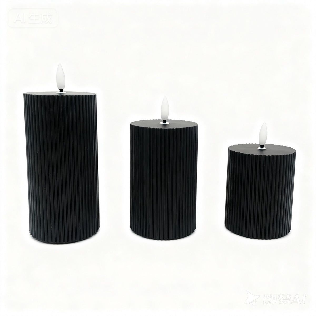 LED Flameless Real-Wax Candles, Set of 3