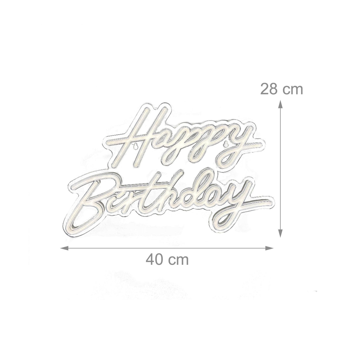 LED Happy Birthday Sign – Acrylic, USB Powered