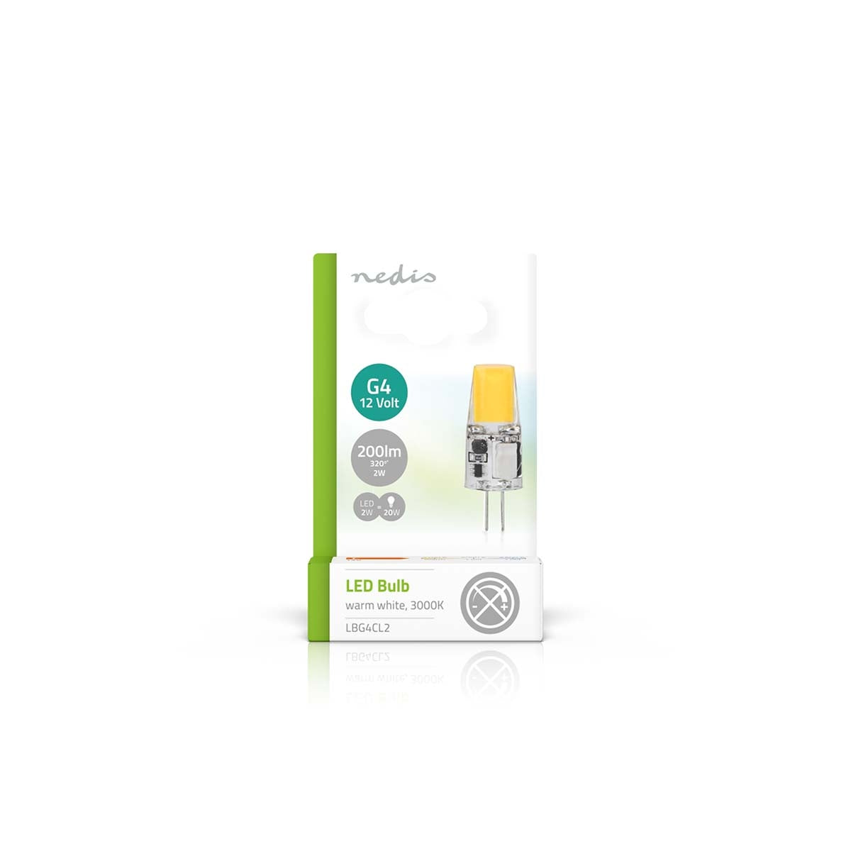 LED Lamp G4 | 2.0 W| 200 lm | 3000 K | Warm White | Number of lamps in package: 1 pc.