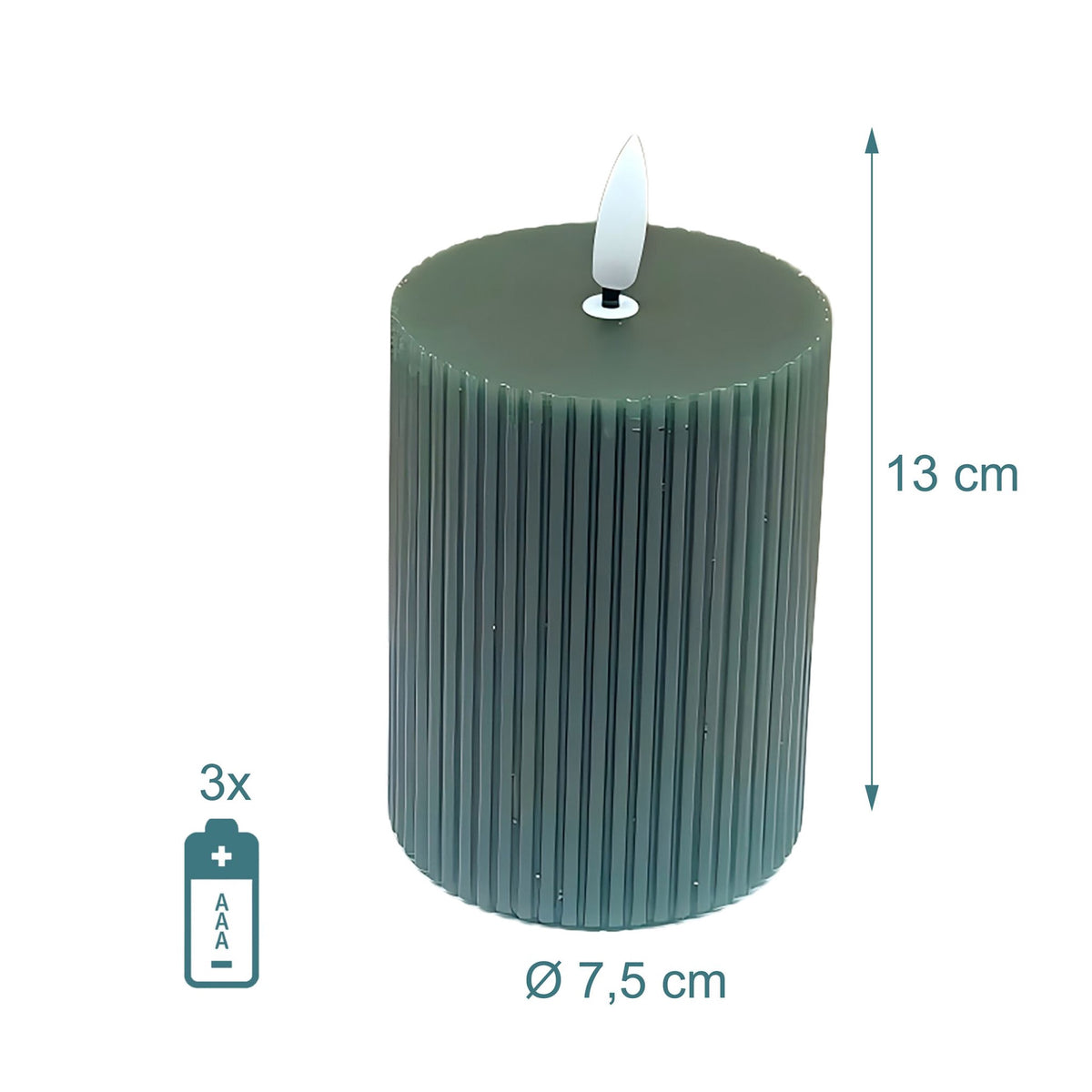 LED Real-Wax Flameless Candles, Flickering Flame, 4-Pack
