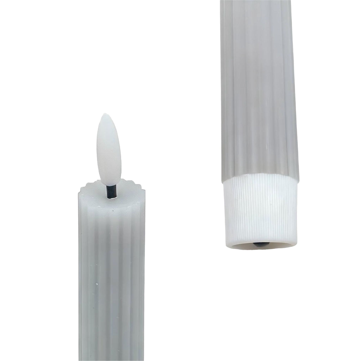 LED Taper Candles, Real Wax, Set of 2, Timer Function