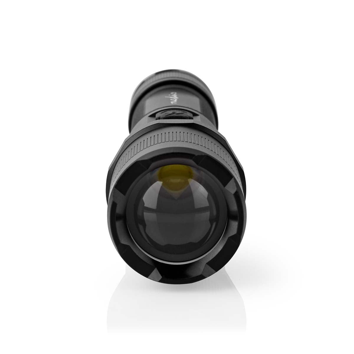 LED flashlight | Battery powered | 3.7 V DC | 10 W| Built-in lithium ion | batteries included | Rechargeable | Indicated luminous flux: 1000 lm | Lighting range: 110 m | Beam angle: 9.5 °