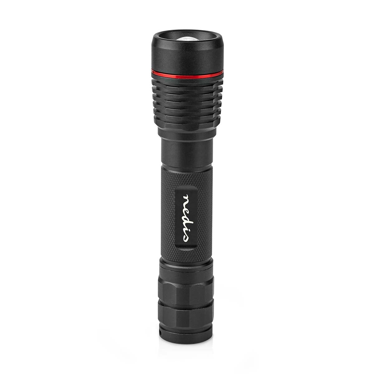 LED flashlight | Battery powered | 3.7 V DC | 10 W| Built-in lithium ion | batteries included | Rechargeable | Indicated luminous flux: 1000 lm | Lighting range: 200 m | Beam angle: 10 °