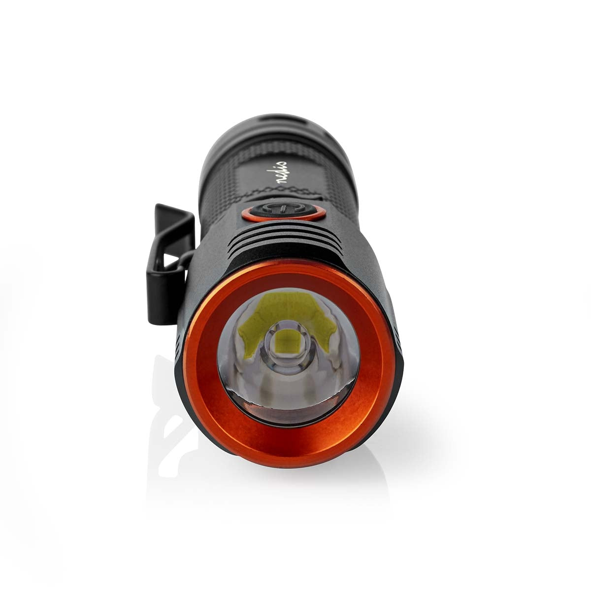 LED flashlight | Battery powered | 3.7 V DC | 20 W| Built-in lithium ion | batteries included | Rechargeable | Indicated luminous flux: 2000 lm | Lighting range: 180 m | Beam angle: 10 °