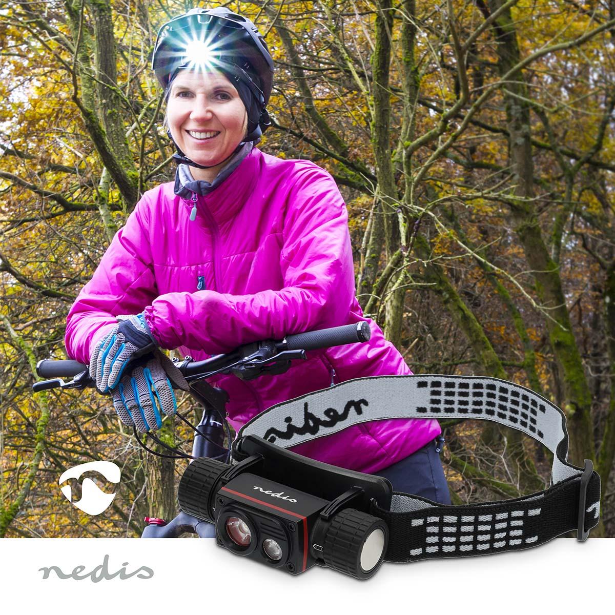 LED head light | Battery powered / USB power | 3.7 V DC | batteries included | Rechargeable | Indicated luminous flux: 1000 lm | Lighting range: 180 m