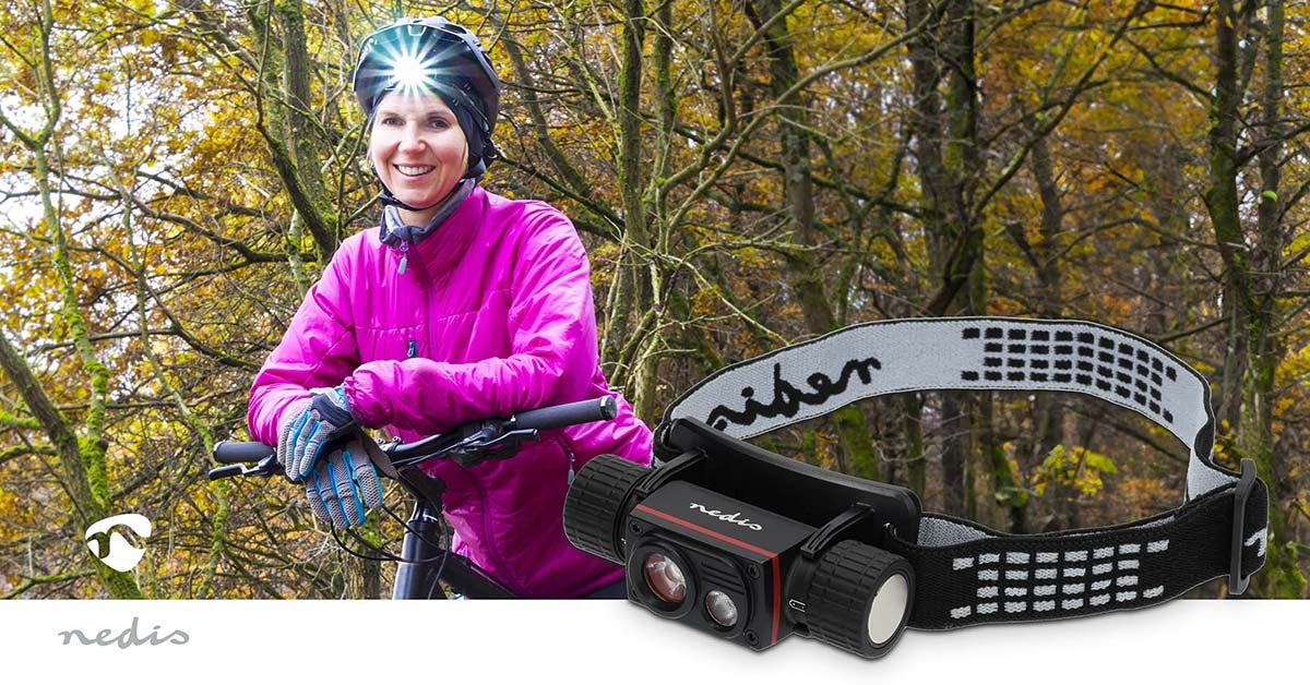 LED head light | Battery powered / USB power | 3.7 V DC | batteries included | Rechargeable | Indicated luminous flux: 1000 lm | Lighting range: 180 m