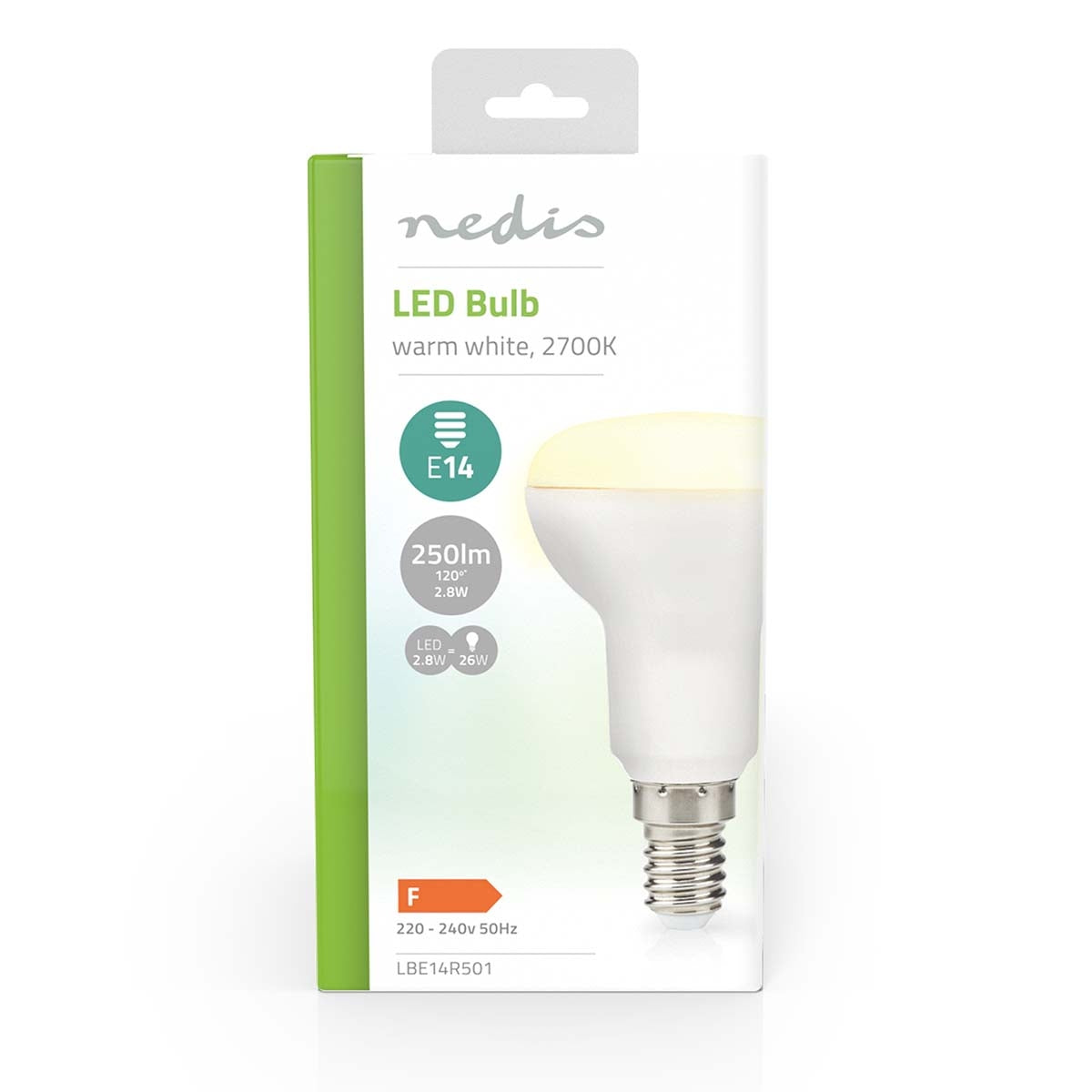 LED lamp E14 | R50 | 2.8 W| 250 lm | 2700 K| Warm White | Clear | 1 pc.