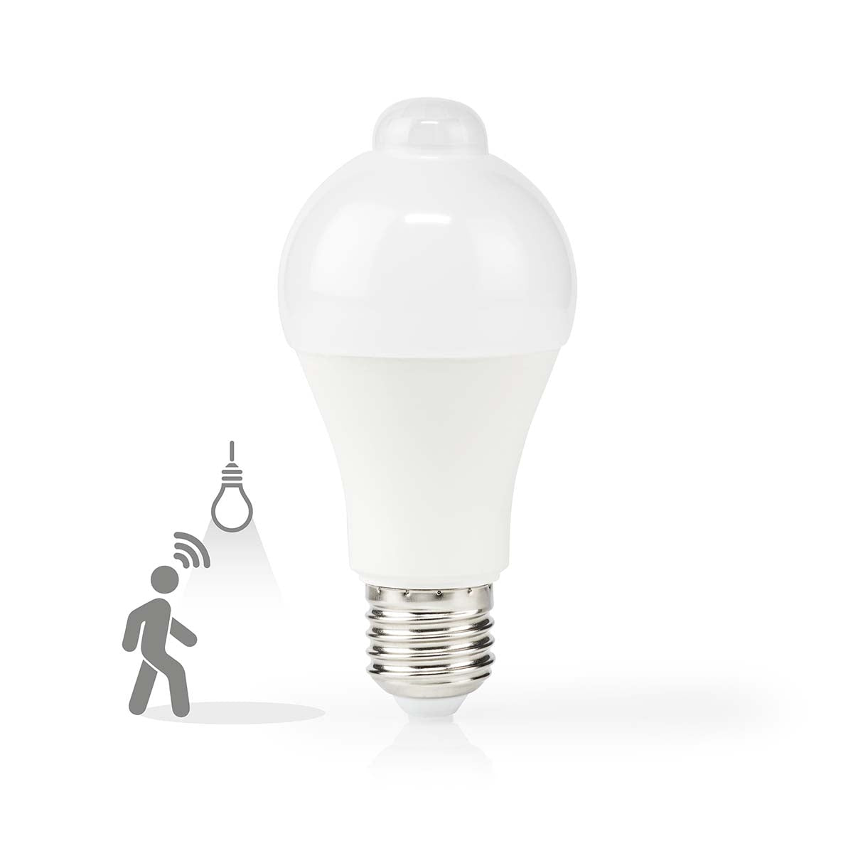 LED lamp E27 | A60 | 8.5 W| 806 lm | 3000 K | White | Retro Style | Matte | Motion detector | 1 pc.
