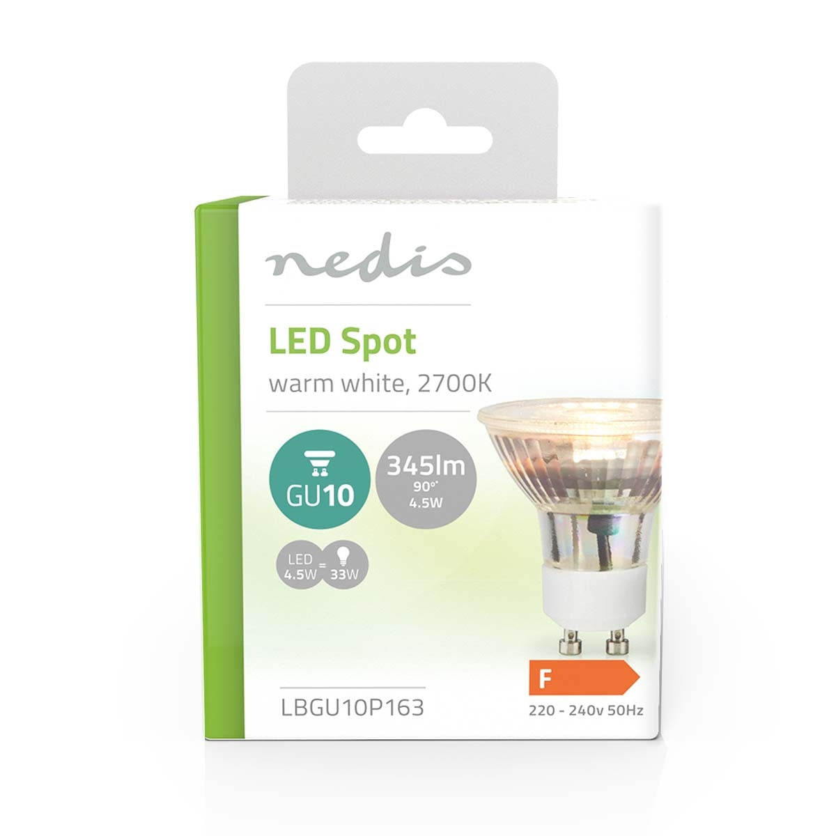 LED lamp GU10 | Spot | 4.5 W| 345 lm | 2700 K| Warm White | Retro Style | 1 pc.