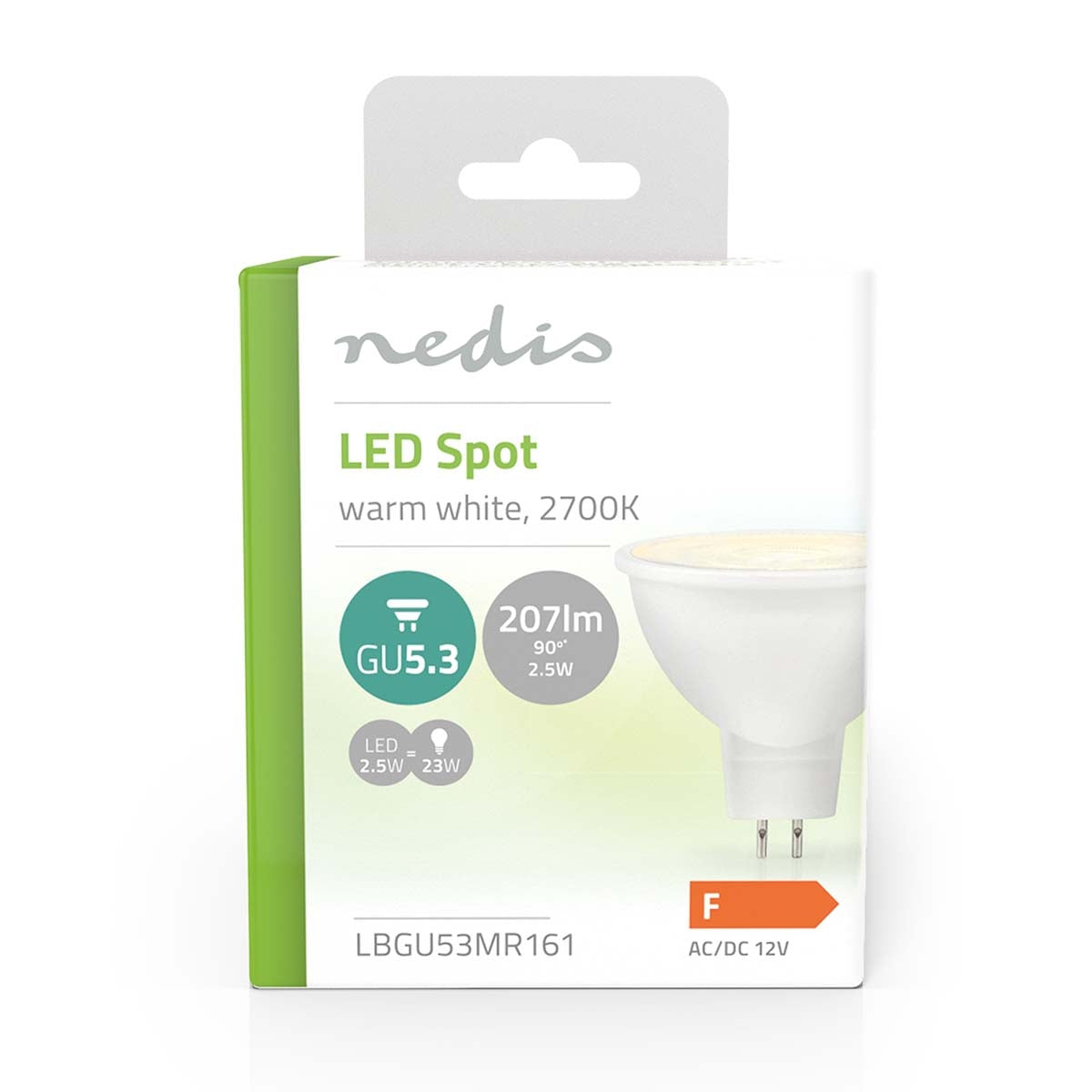 LED lamp GU5.3 | Spot | 2.5 W| 207 lm | 2700 K| Warm White | Clear | Number of lamps in package: 1 pc.