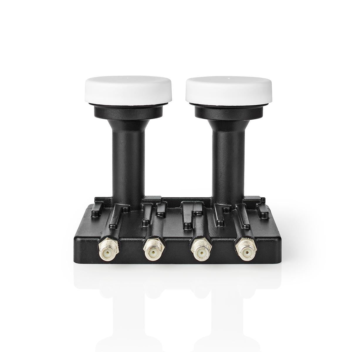LNB | Quad Monoblock 6.0 ° | Output connection: 4x F-connector | Noise factor range: 0.85 dB | Conversion gain: 52 - 67 dB | Black | Fits: Astra+ / Hotbird