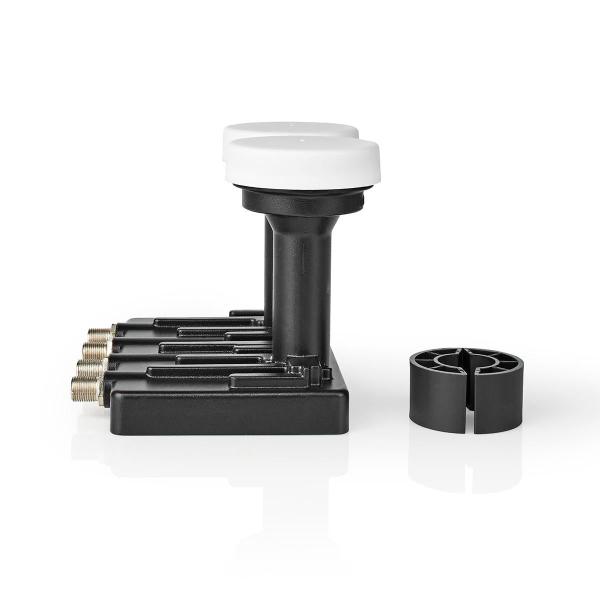 LNB | Quad Monoblock 6.0 ° | Output connection: 4x F-connector | Noise factor range: 0.85 dB | Conversion gain: 52 - 67 dB | Black | Fits: Astra+ / Hotbird