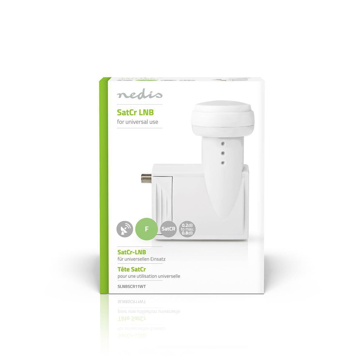 LNB | SatCR | Output connection: 2x F-connector | Noise factor range: 0.80 dB | Conversion gain: 58 - 60 dB | White