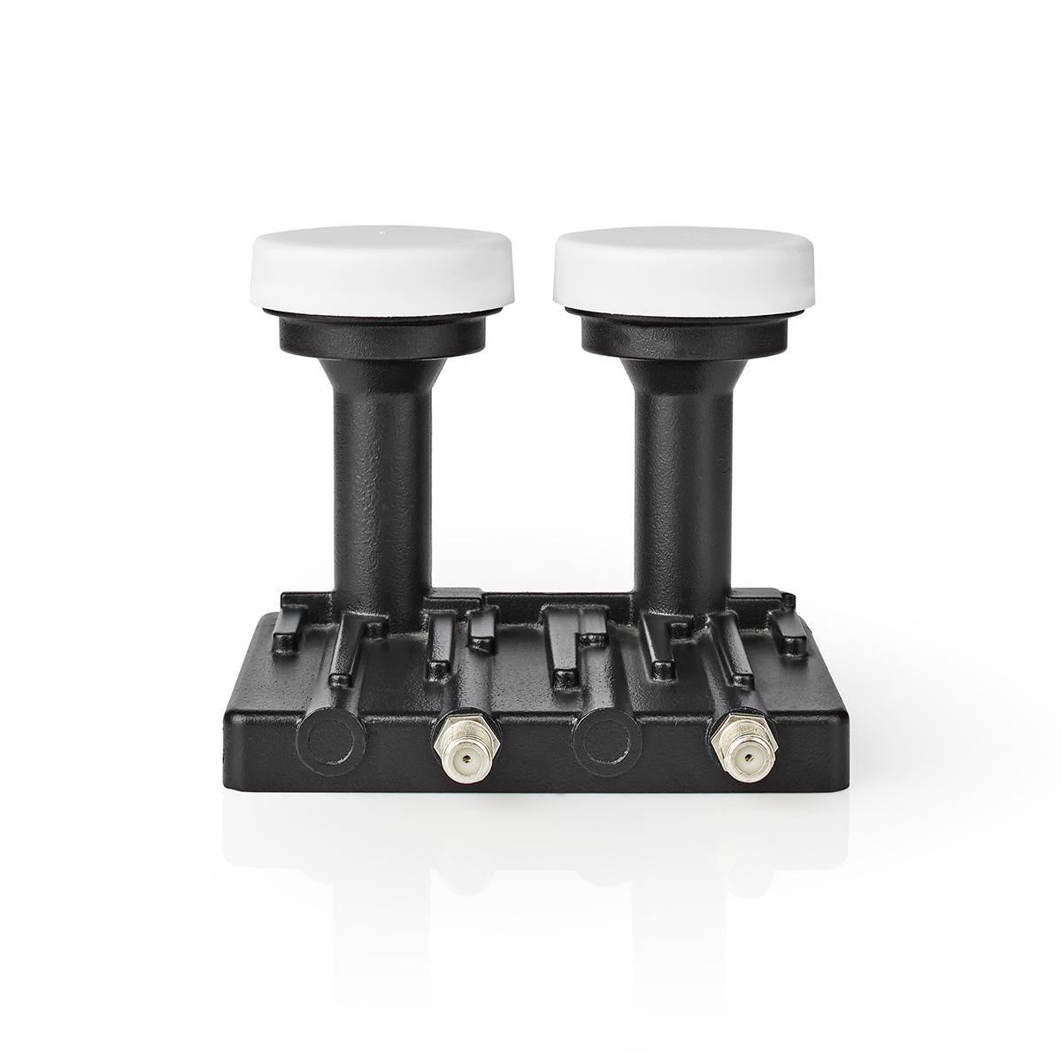 LNB | Twin Monoblock 6.0 ° | Output connection: 2x F-connector | Noise factor range: 0.85 dB | Conversion gain: 52 - 67 dB | Black | Fits: Astra+ / Hotbird