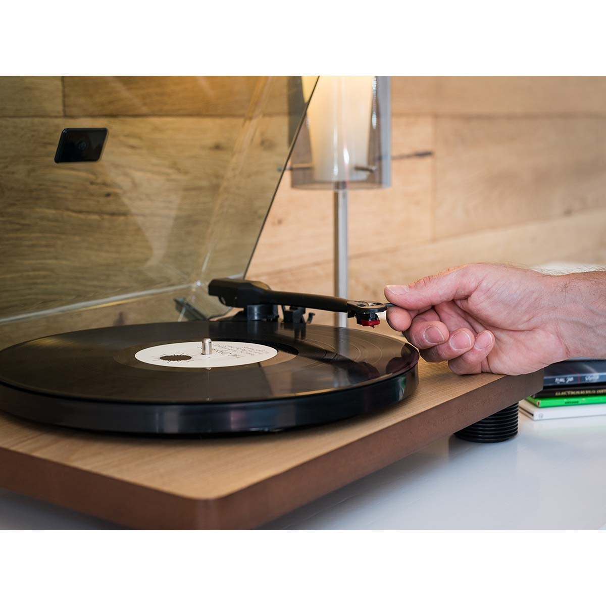 LS-50WD Turntable with built-in speakers USB Encoding Wood