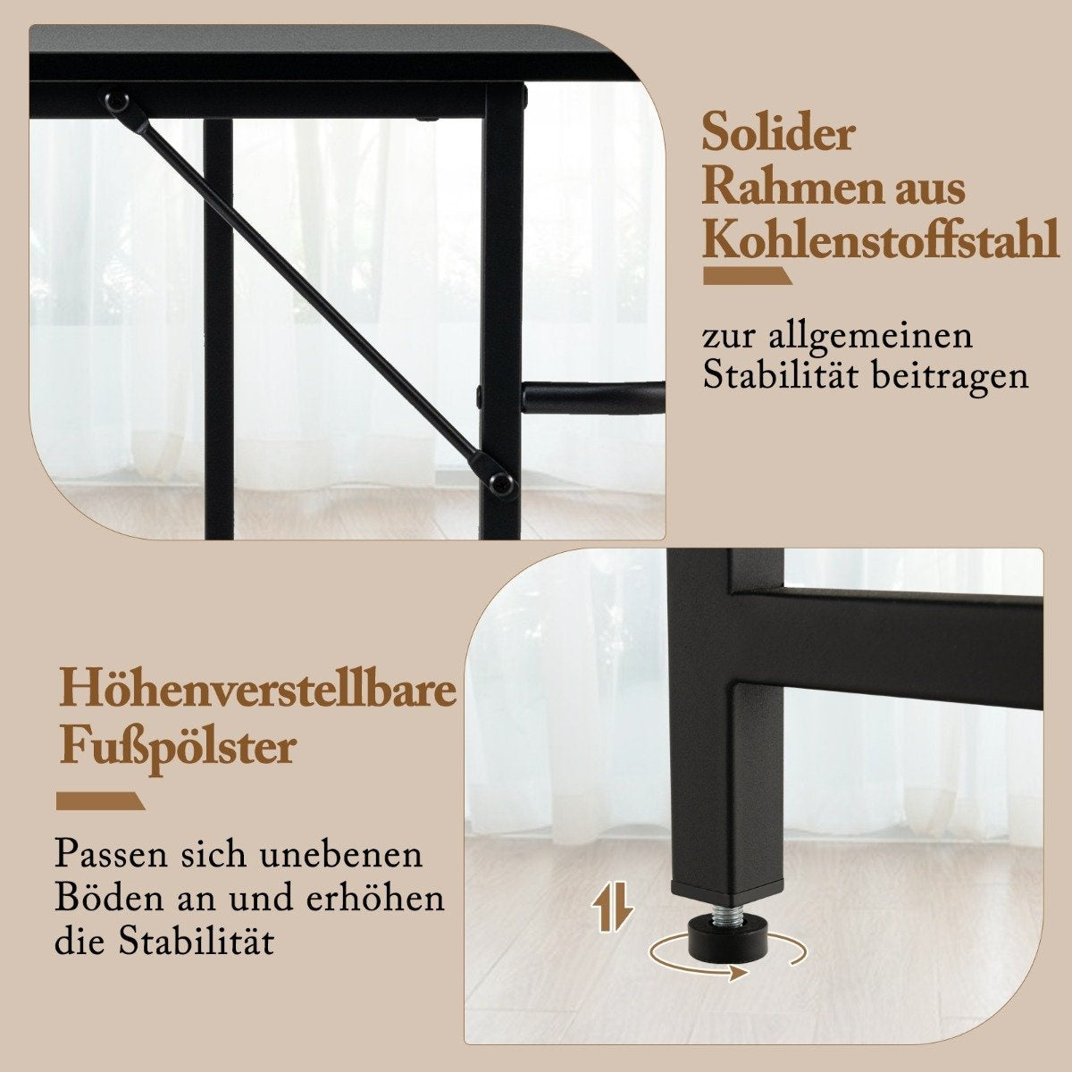 L-Shaped Corner Desk with 2 Shelves, Black