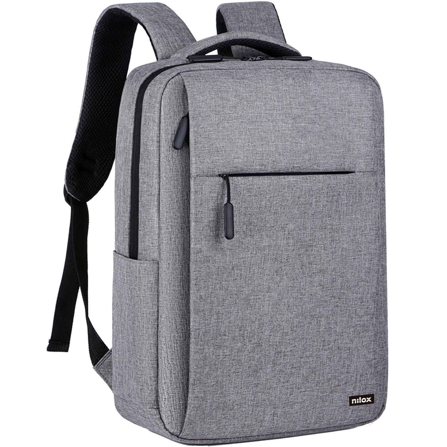 Laptop Backpack 15.6" Gray, Water-Resistant, Polyester