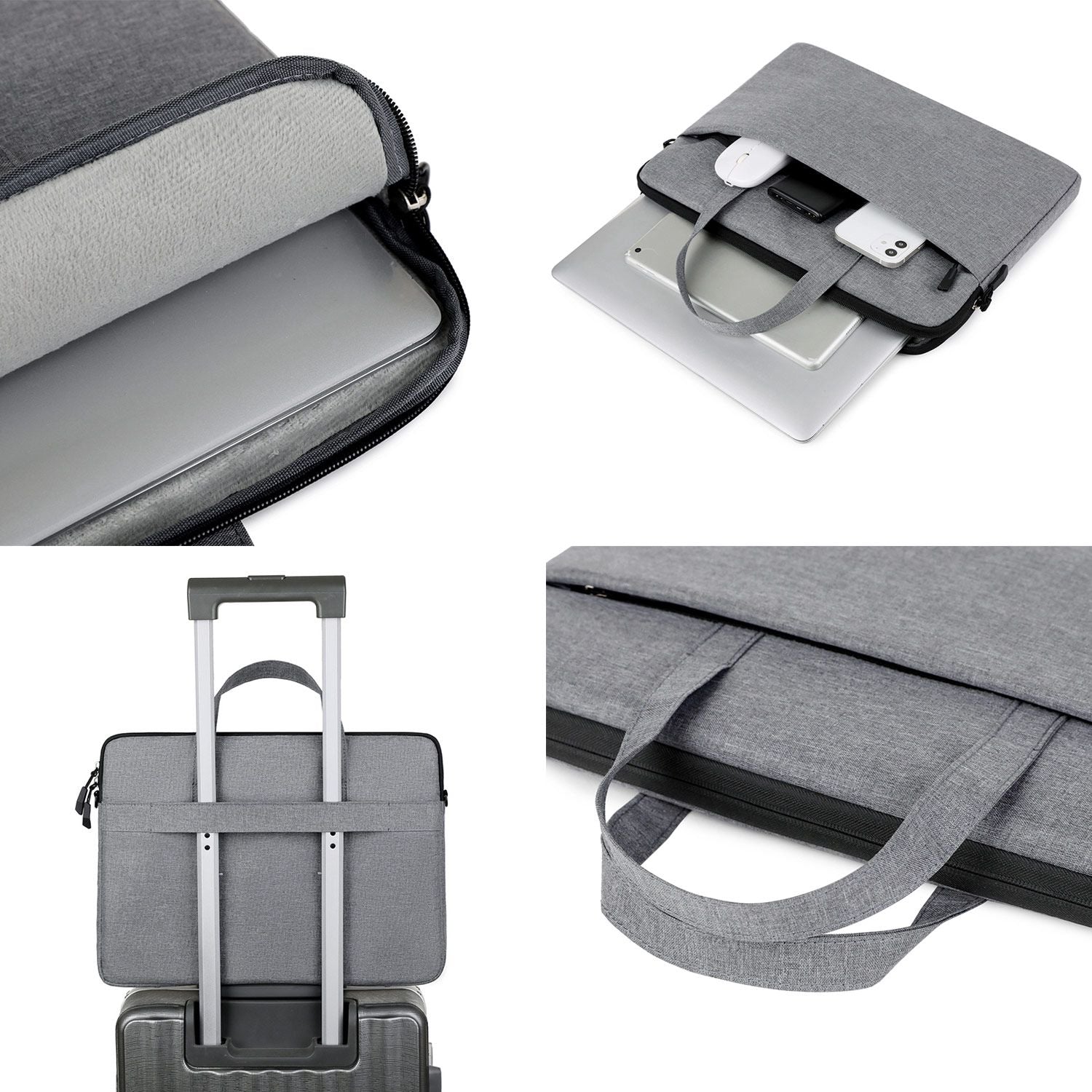 Laptop Bag Slim 15.6" Blue with Handle and Strap