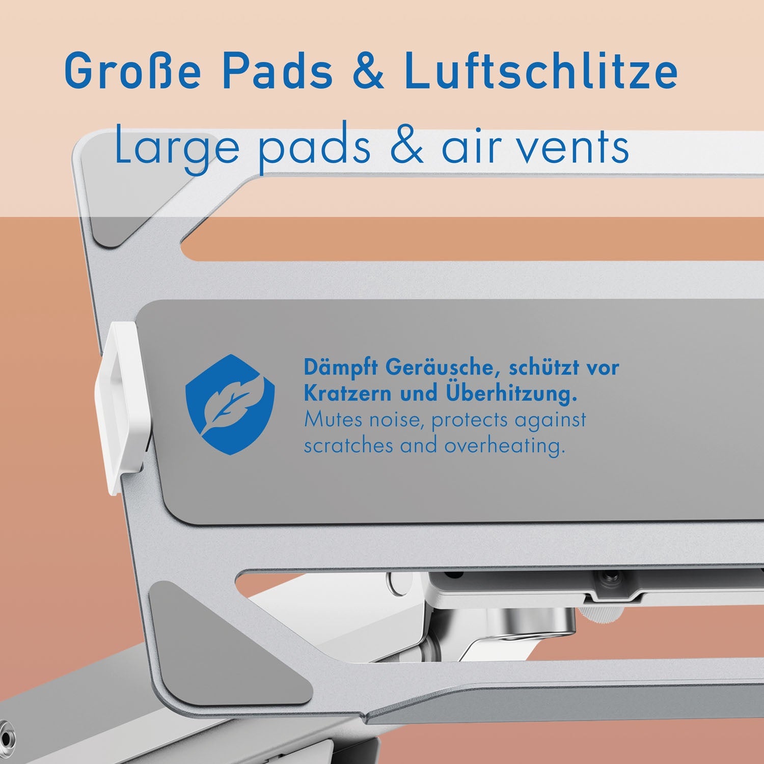 Laptop Holder for Monitor Arms, 11.6-17.3", Aluminum