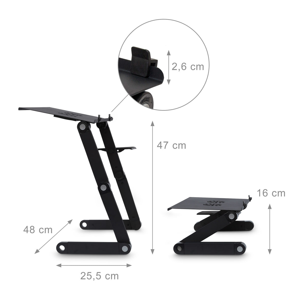Laptop stand with adjustable fan