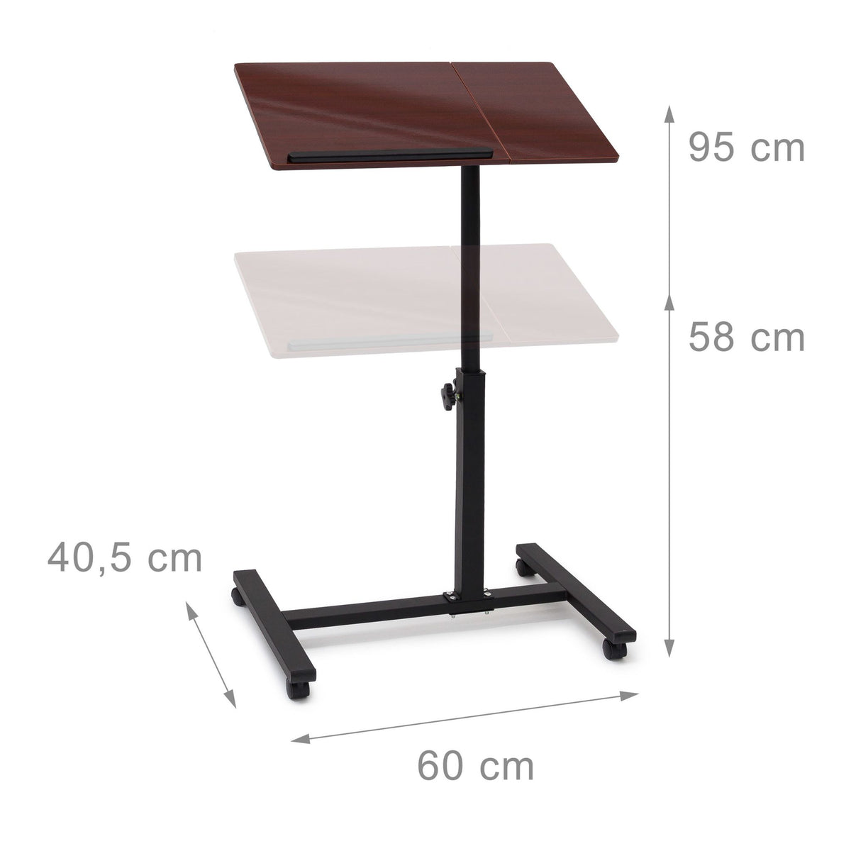 Laptop table wood adjustable height