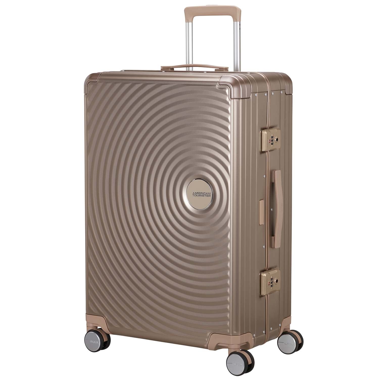 Large Bronze Aluminium Suitcase, Soundbox Design, 77 cm