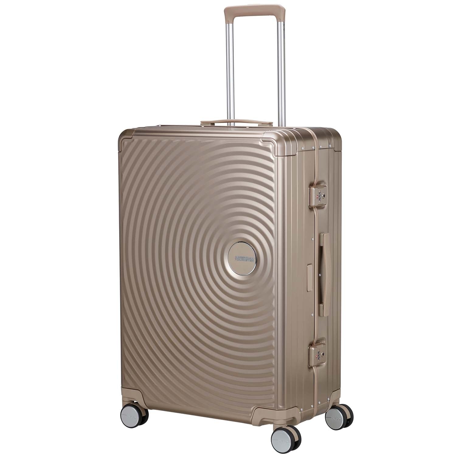 Large Bronze Aluminium Suitcase, Soundbox Design, 77 cm