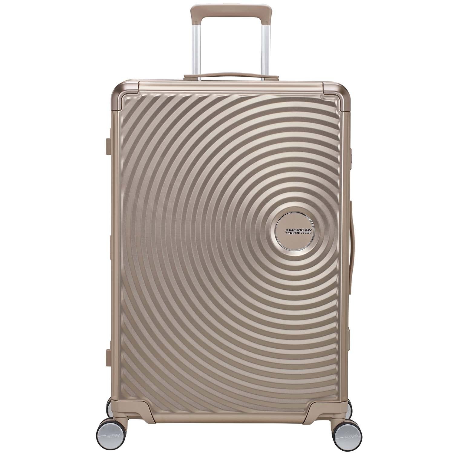 Large Bronze Aluminium Suitcase, Soundbox Design, 77 cm