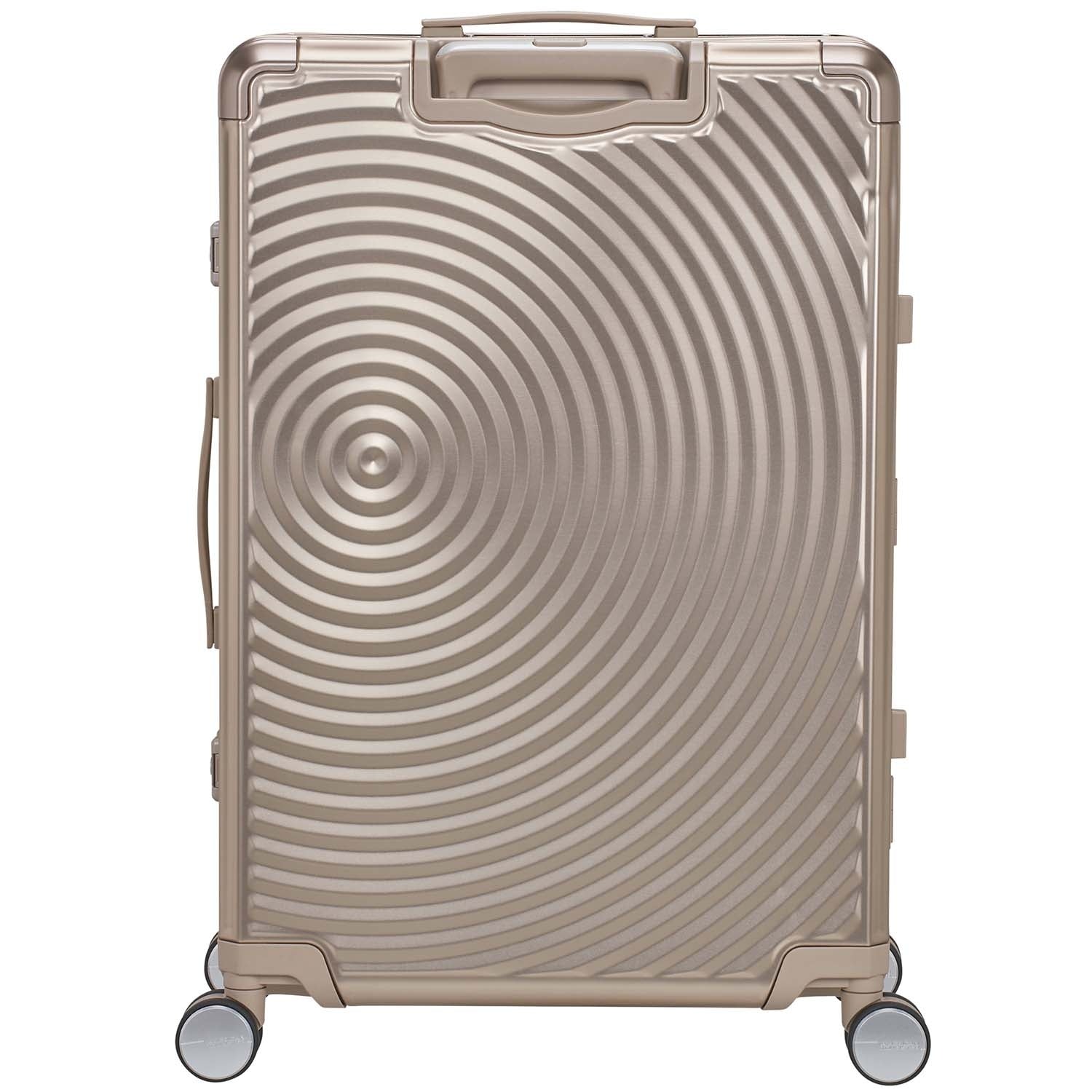 Large Bronze Aluminium Suitcase, Soundbox Design, 77 cm