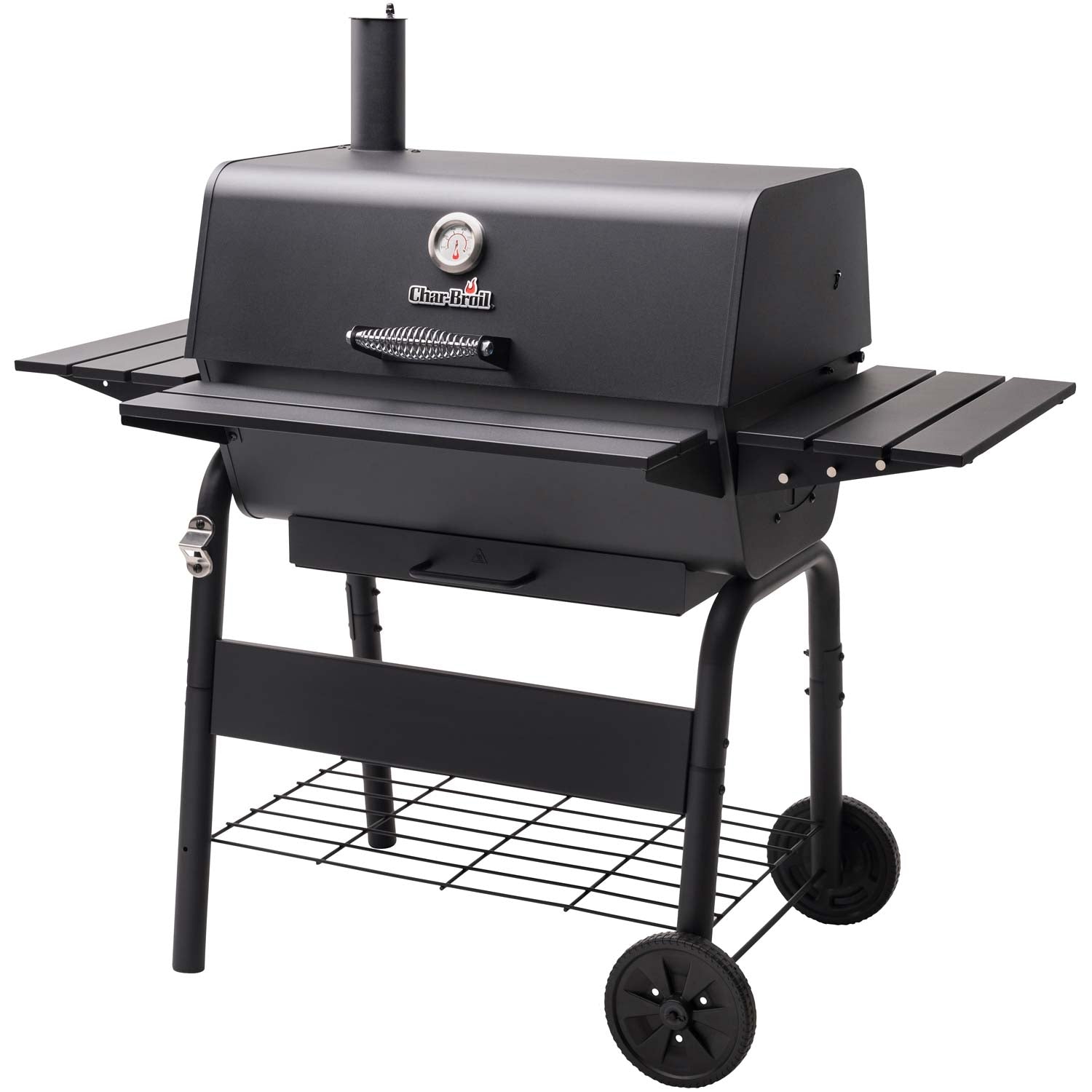 Large Charcoal Grill with Adjustable Grate and Thermometer