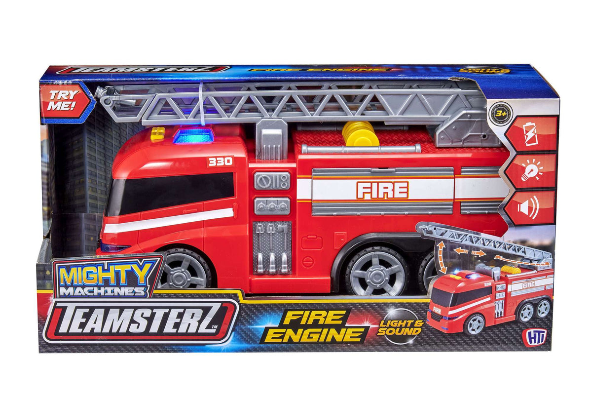 Large Light & Sound Fire Engine Toy with Ladders