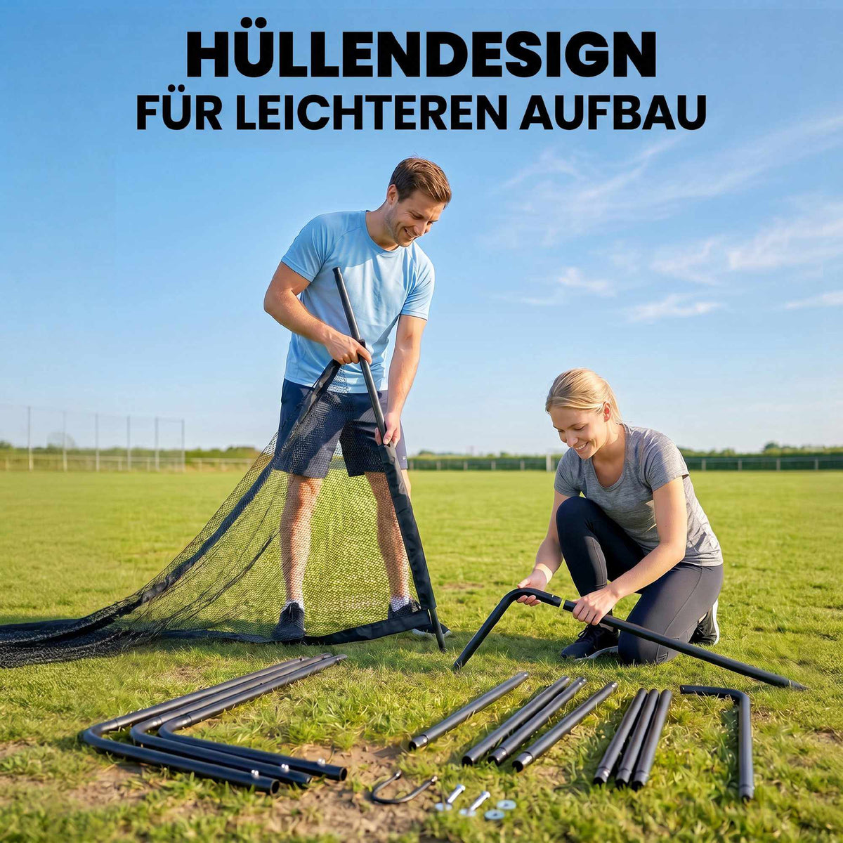 Large Outdoor Soccer Goal with Durable Net, 300 x 200 cm