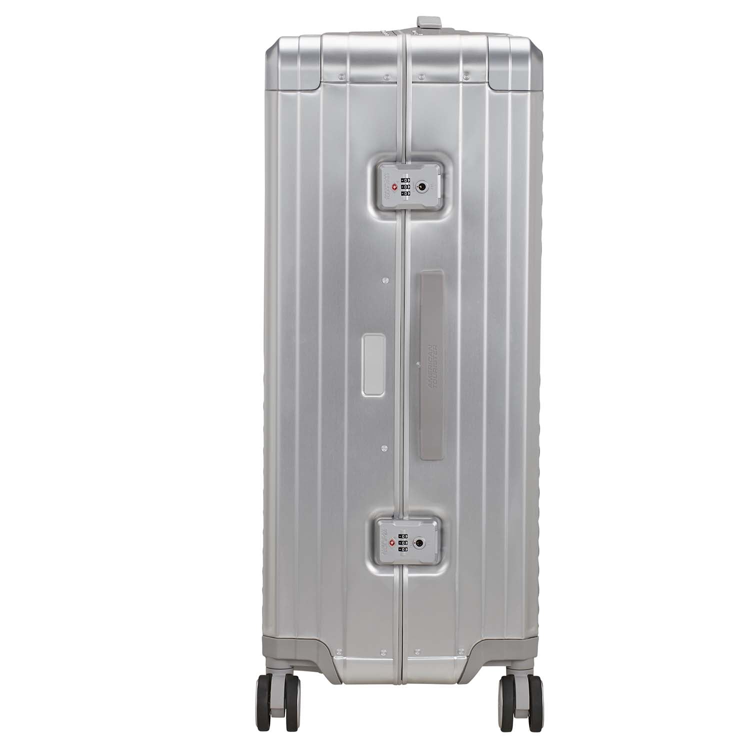 Large Silver Aluminum Suitcase with TSA Lock, 77 cm