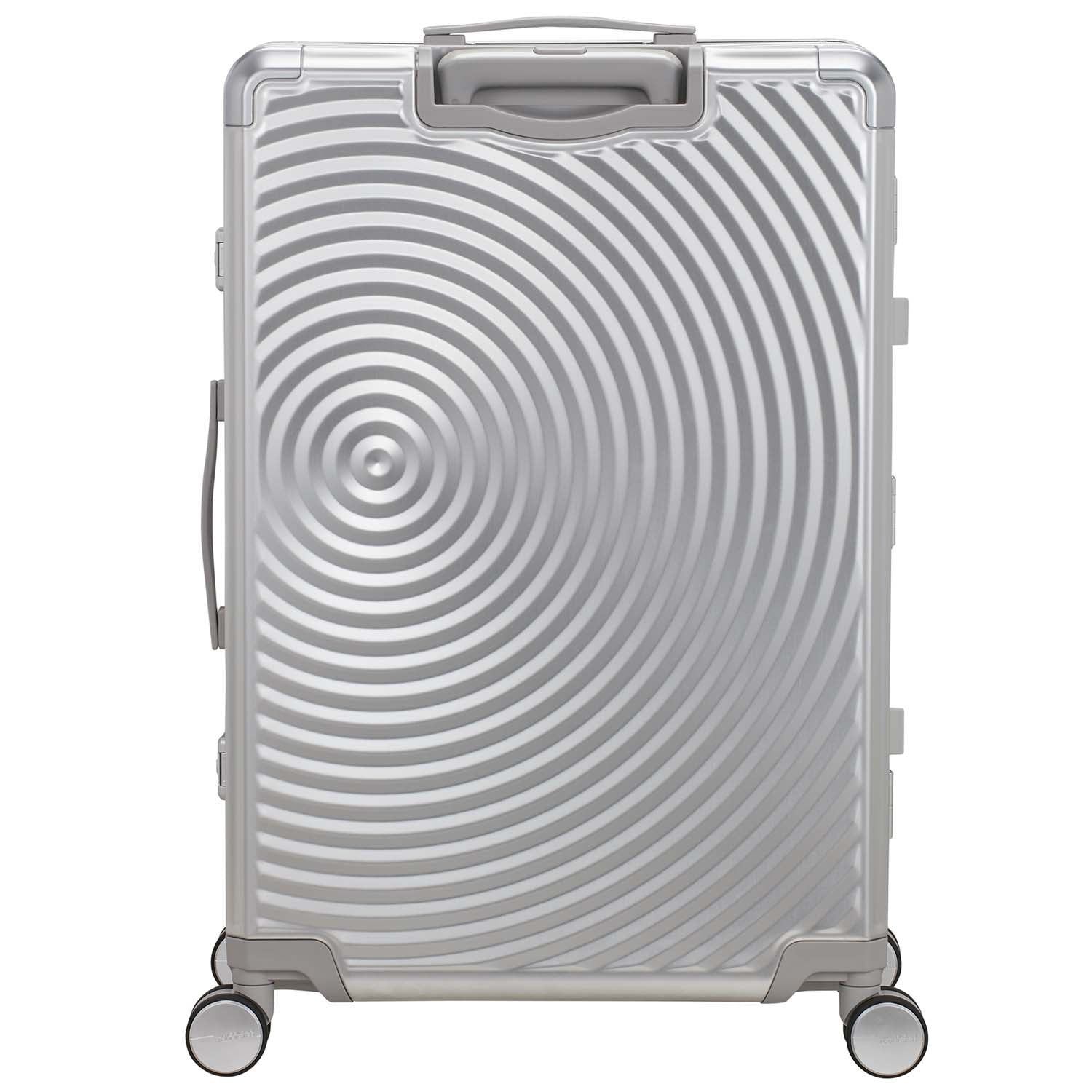 Large Silver Aluminum Suitcase with TSA Lock, 77 cm