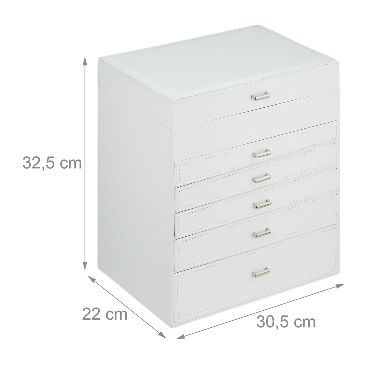 Large jewelry box with mirror