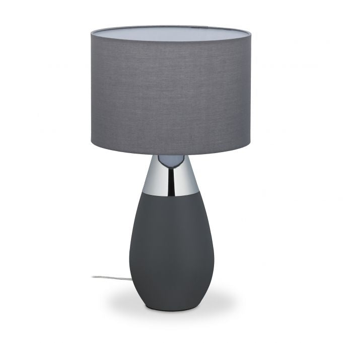 Large oval bedside lamp with touch function