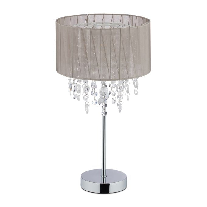 Large table lamp organza crystal