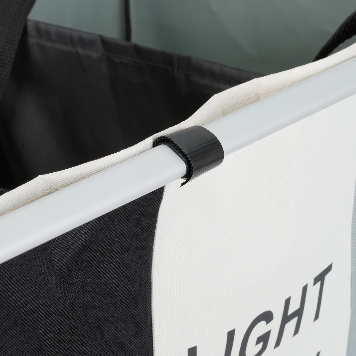 Laundry Basket with 3 Compartments, Foldable & Space-Saving