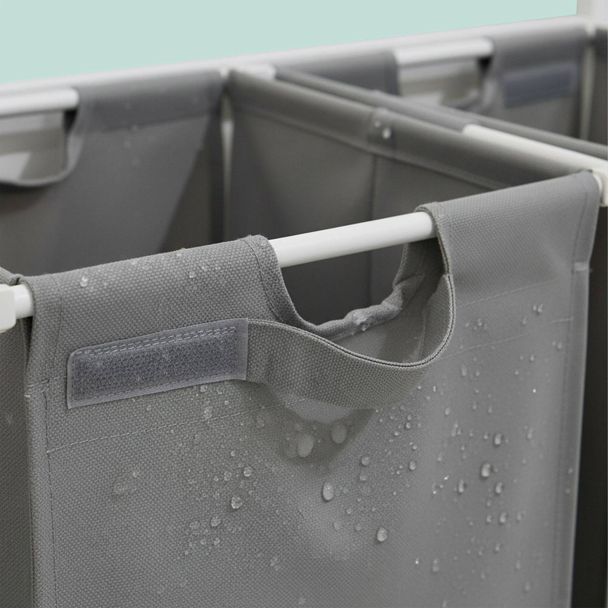 Laundry Sorter, 3 Removable Bags, Wood-Effect Shelf