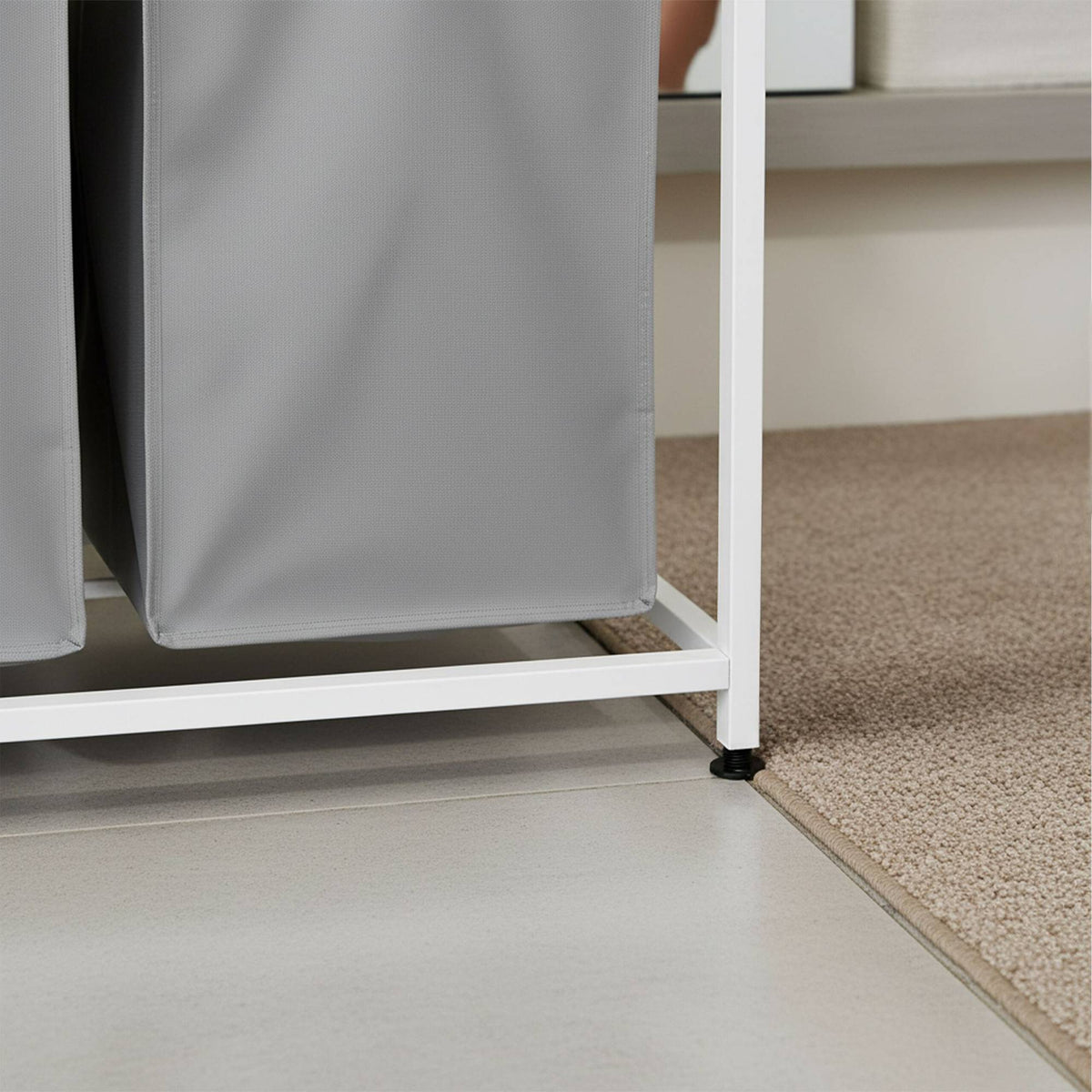 Laundry Sorter, 3 Removable Bags, Wood-Effect Shelf