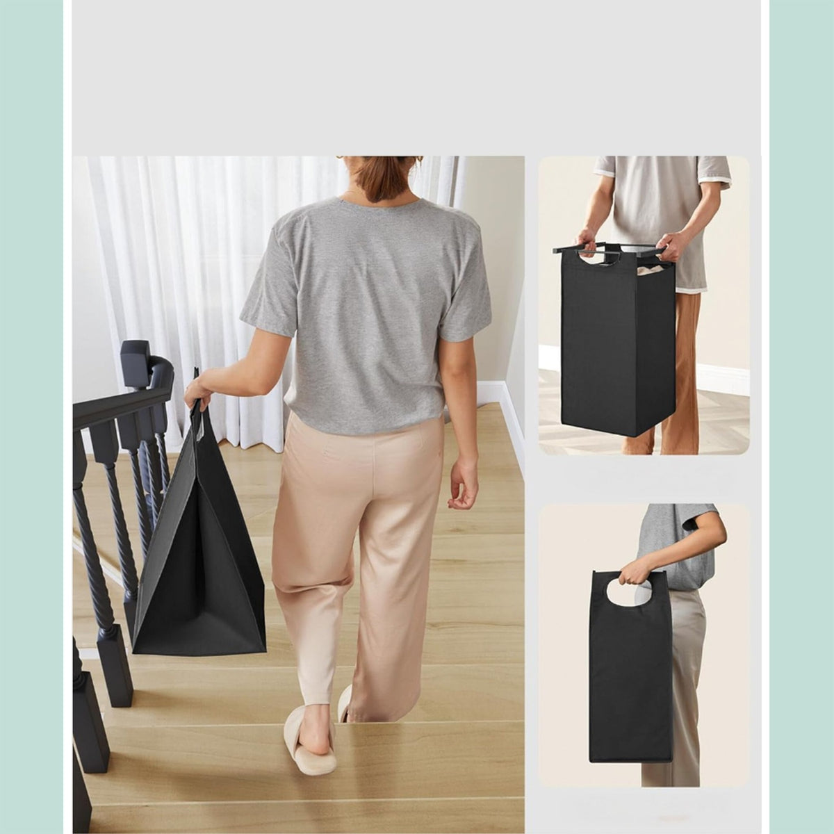 Laundry Sorter with 3 Bags and Shelf