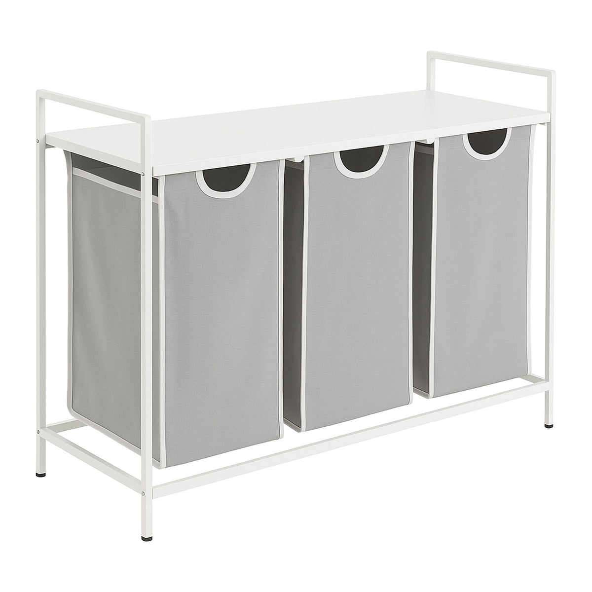 Laundry Sorter with 3 Bags and Shelf – Metal Frame