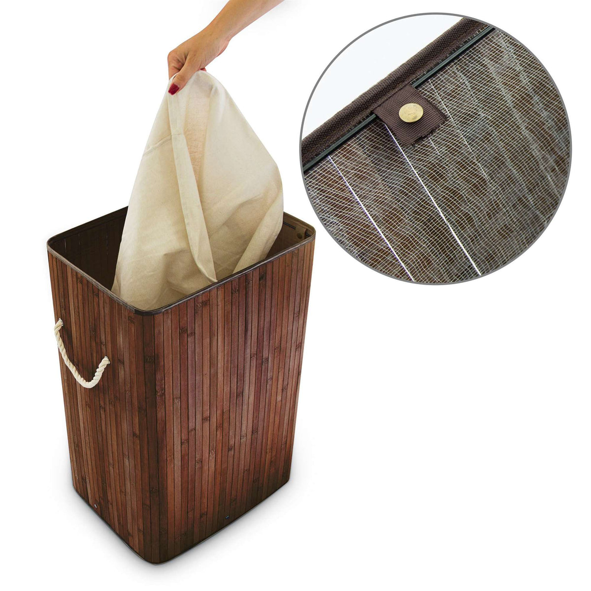 Laundry basket bamboo