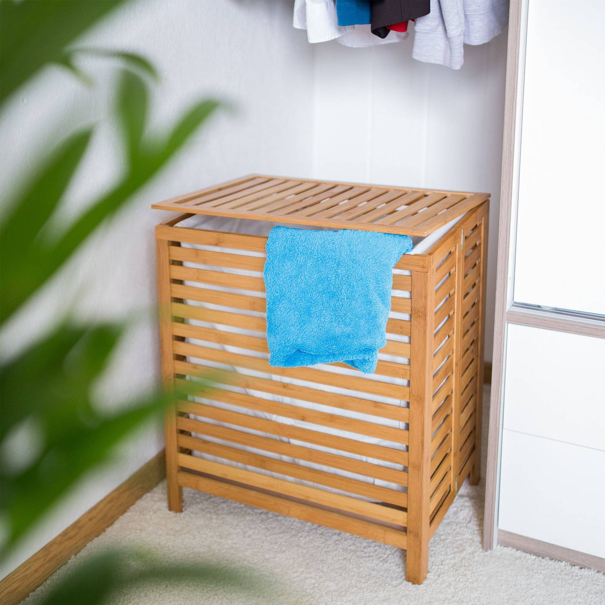 Laundry basket bamboo