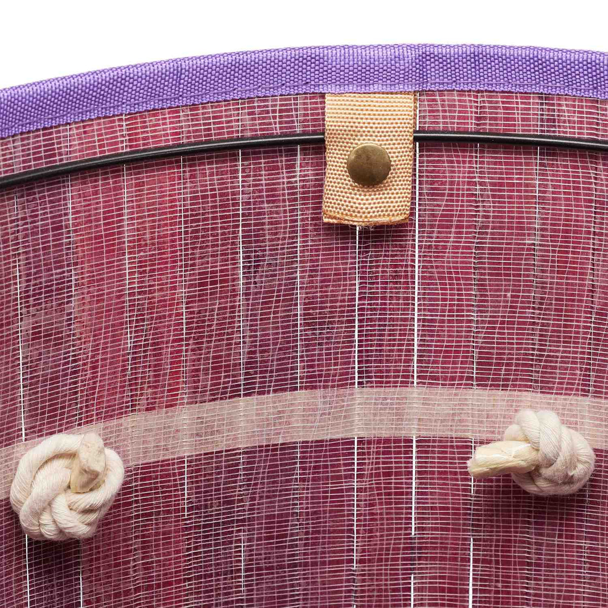 Laundry basket bamboo round