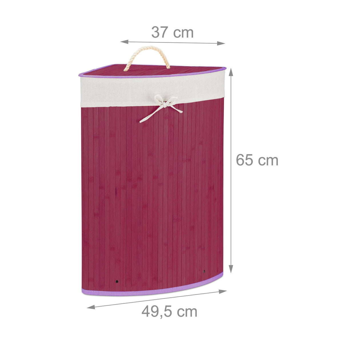 Laundry basket corner bamboo