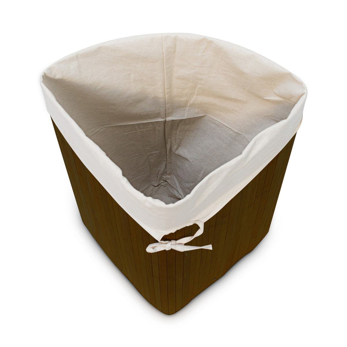 Laundry basket corner bamboo