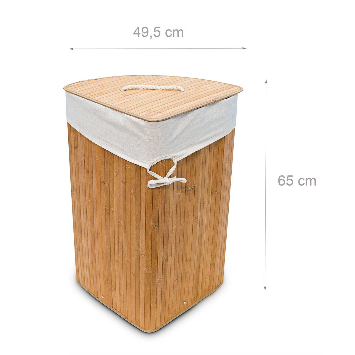 Laundry basket corner bamboo