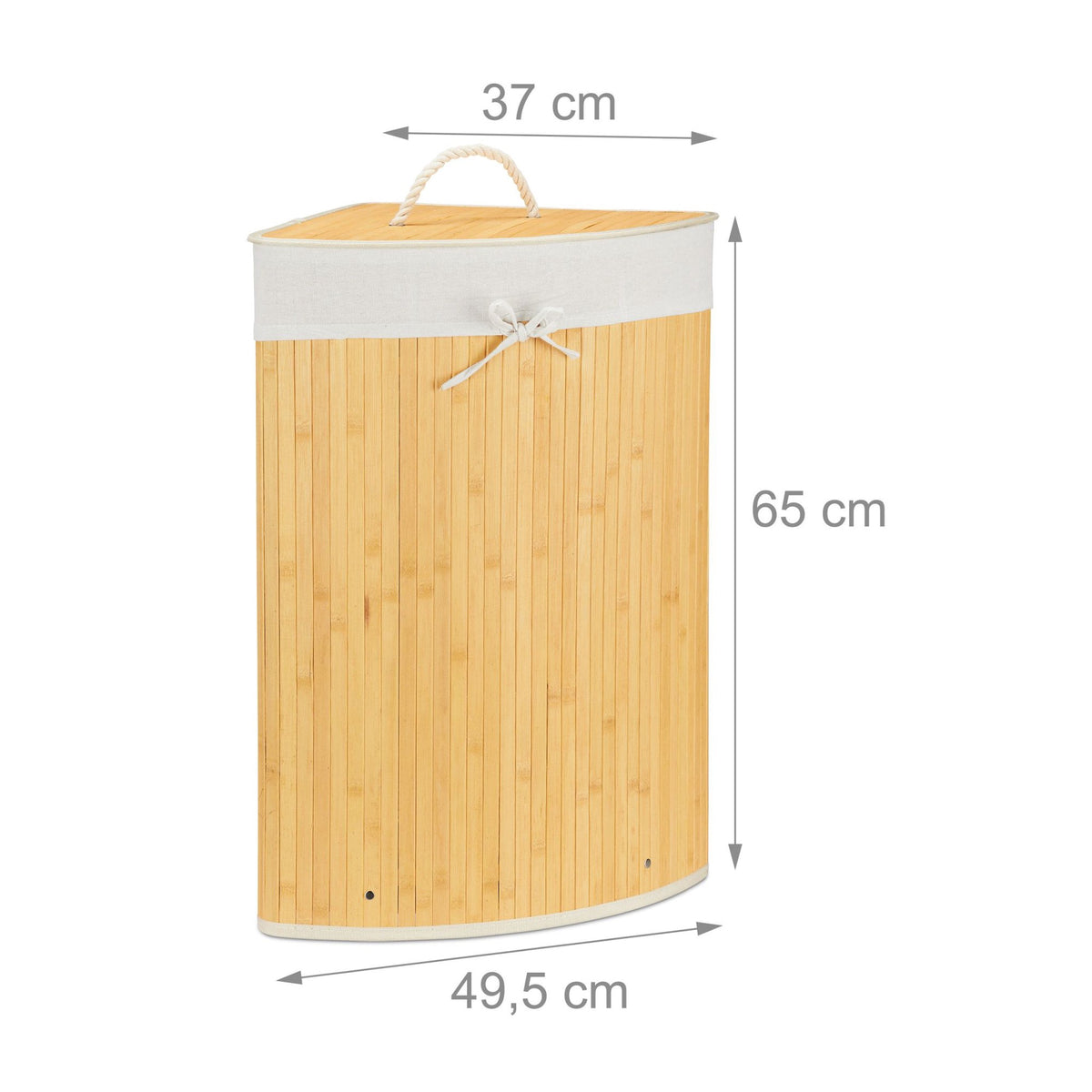 Laundry basket corner bamboo