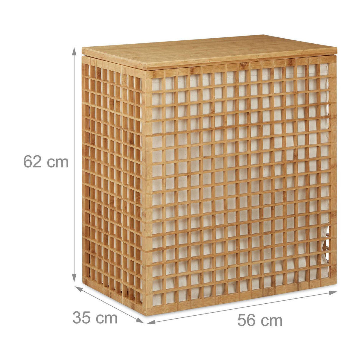 Laundry basket with 2 compartments